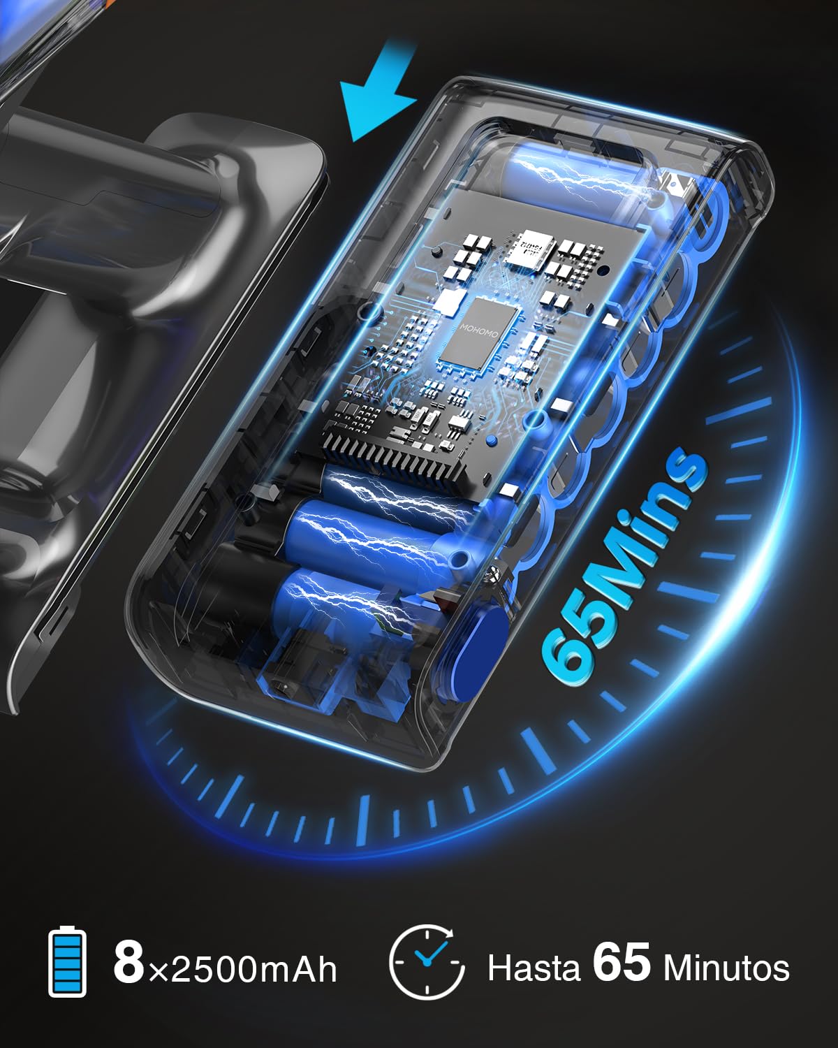 Vacdeal Cordless Vacuum Cleaner 580W – 48kPa, 65-Minute Runtime, LED Touch Display