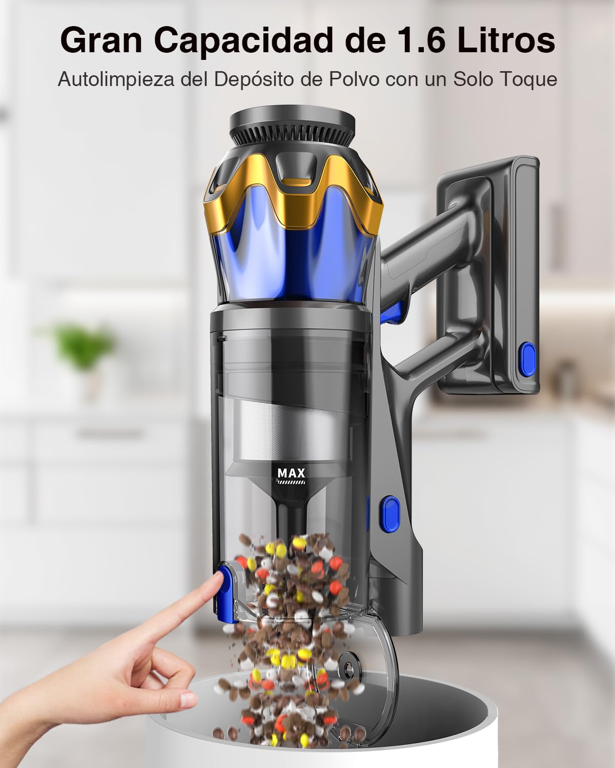 Vacdeal Cordless Vacuum Cleaner 580W – 48kPa, 65-Minute Runtime, LED Touch Display